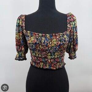 Urban Outfitters Floral Smocked Women's Top